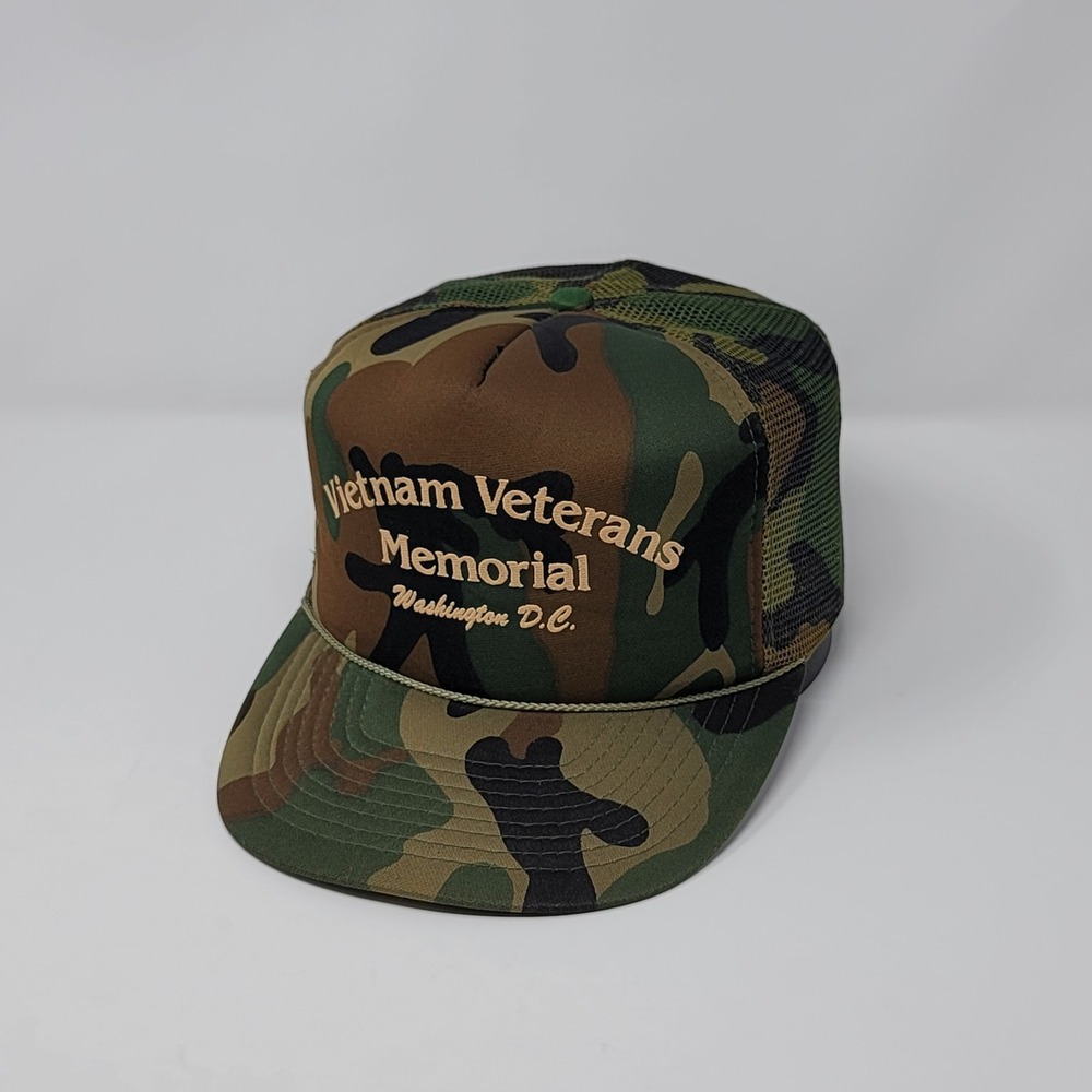 Mohrs Vietnam Veterans Memorial Snapback Camo Trucker Hat Commemorative Souvenir